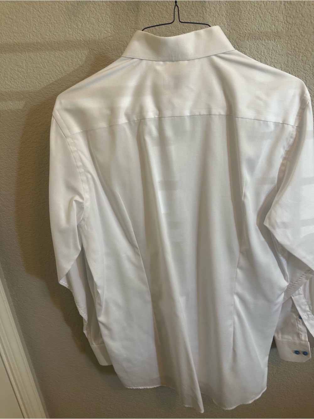 Eton White Dress Shirt with Navy Trim - Picture 6 of 6